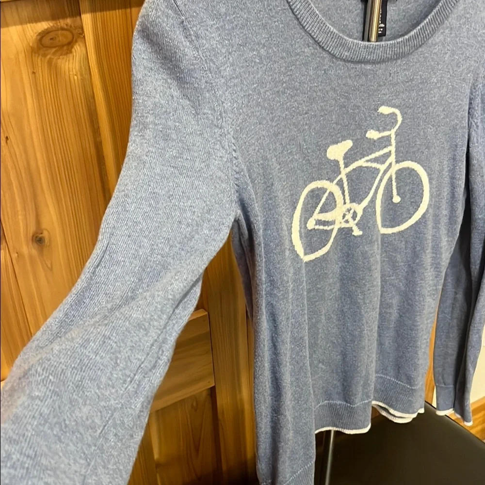 GAP Blue Sweater with White Bicycle Design - Picture 4 of 10